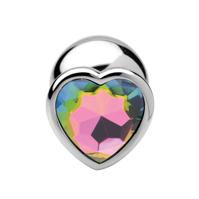 Rainbow Prism Heart Anal Princess Plug - Small