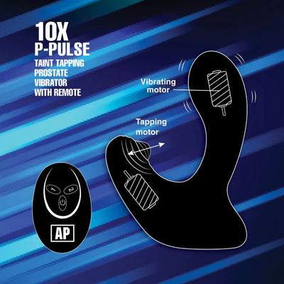 Alpha-Pro 10X P-Pulse Taint Tapping Silicone Prostate Stimulator