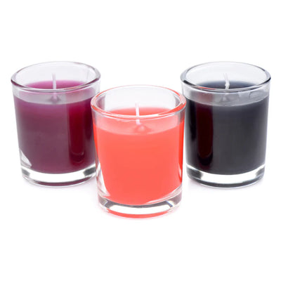 Master Series Flame Wax Play Drip Candles - Set of 3