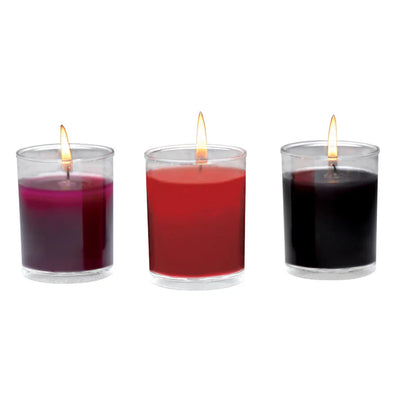 Master Series Flame Wax Play Drip Candles - Set of 3