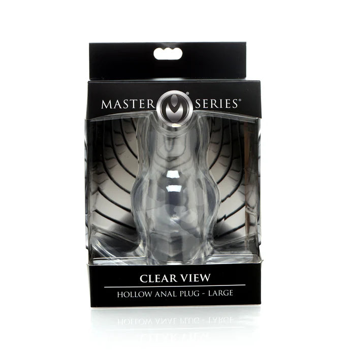 Clear View Hollow Anal Plug in Large
