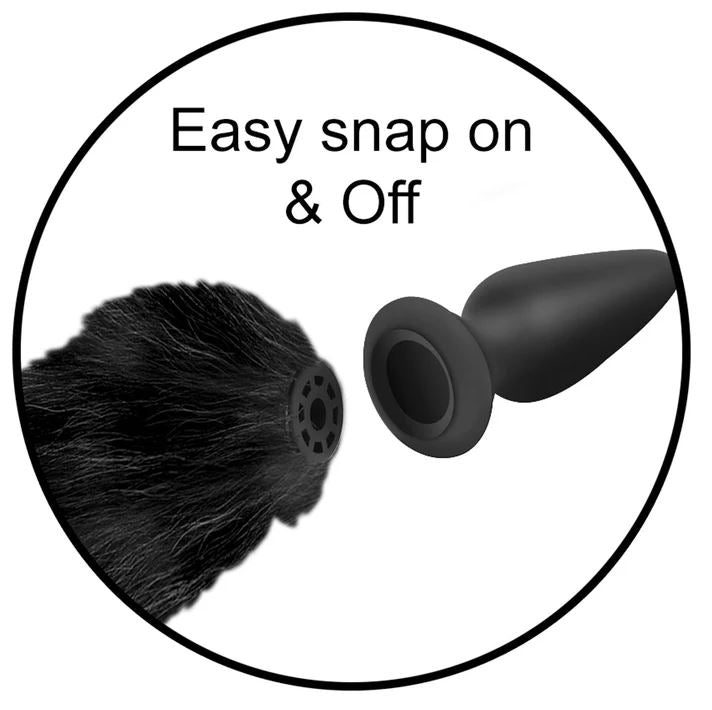 Tailz Snap-on Interchangeable Black Fox Tail