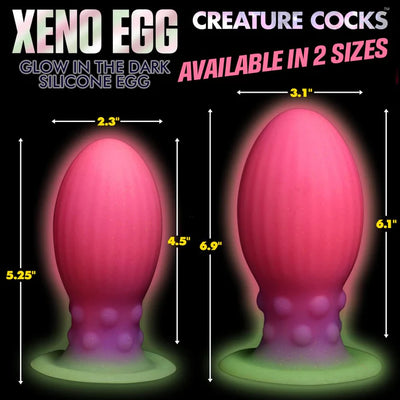 Xeno Egg Glow in the Dark Silicone Egg Butt Plug