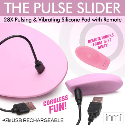 Pulse Slider Pulsing & Vibrating Silicone Grinder Pad w/ Remote