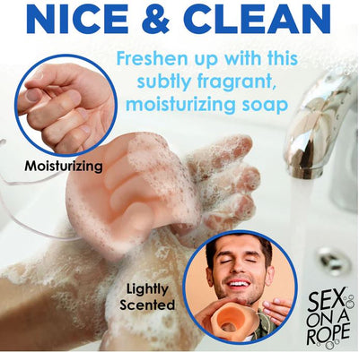 Sex On A Rope Tug N' Scrub Lightly Scented Soap