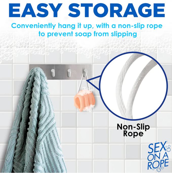 Sex On A Rope Tug N' Scrub Lightly Scented Soap