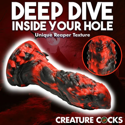 REAPER Red & Black SILICONE DILDO 