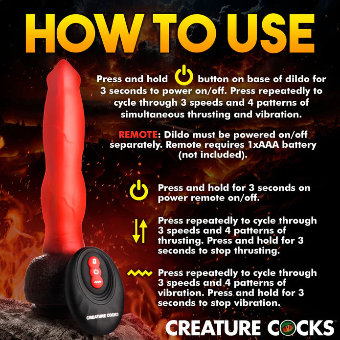 Ramming Hound Thrusting Silicone Dildo
