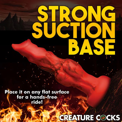 FIRE HOUND RED SILICONE DILDO SMALL