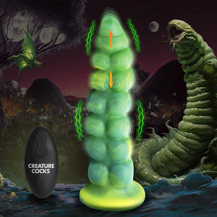 Alien Squirmer Thrusting & Vibrating Silicone Dildo Alien Squirmer Thrusting & Vibrating Silicone Dildo