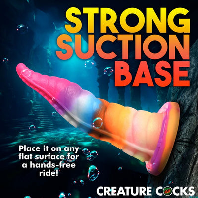 LUMINOCTOPUS GLOW-IN-THE-DARK TENTACLE SILICONE DILDO WITH SUCTION BASE