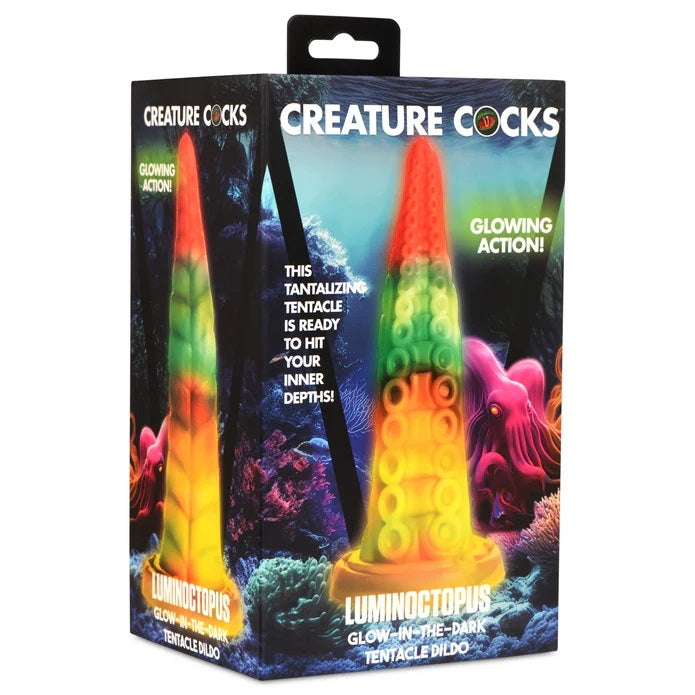 LUMINOCTOPUS GLOW-IN-THE-DARK TENTACLE SILICONE DILDO