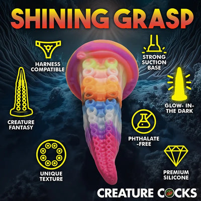 LUMINOCTOPUS GLOW-IN-THE-DARK FANTASY TENTACLE SILICONE DILDO