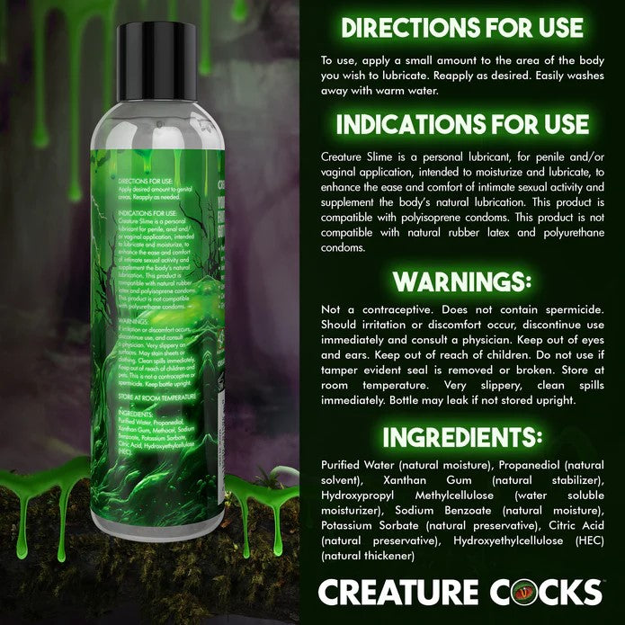 Creature Slime  8oz Clear Water-Based Lubricant