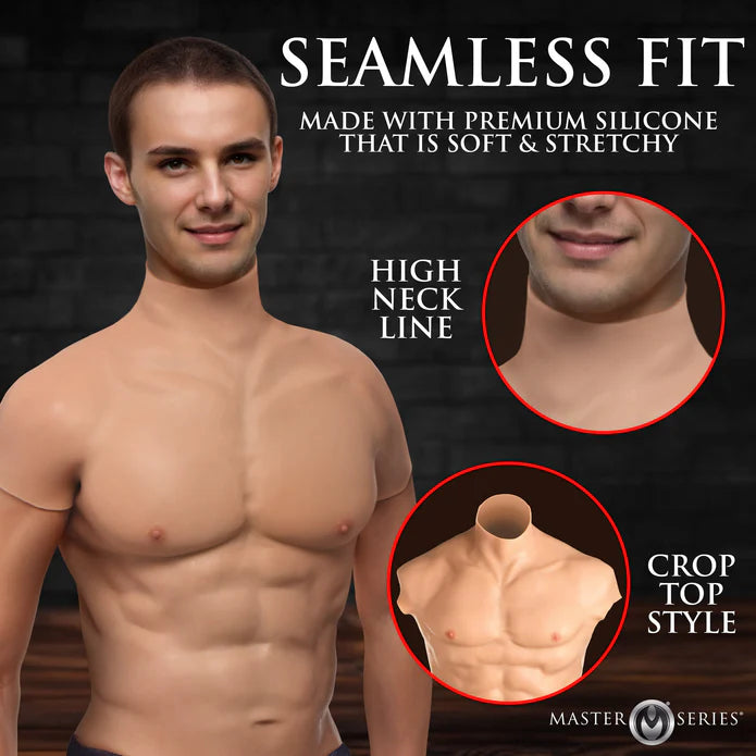 Muscular Silicone Male Chest Shirt in Small