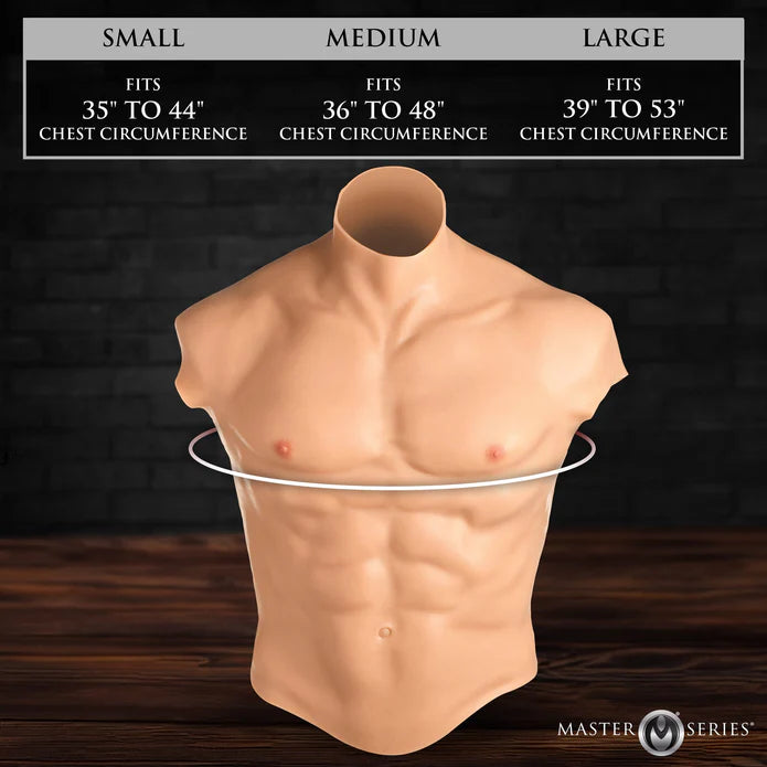 Muscular Silicone Male Chest Shirt in Small
