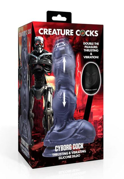 Creature Cocks Cyborg Cock Thrusting & Vibrating Silicone Dildo