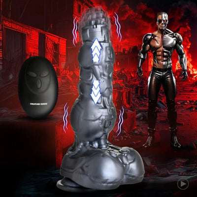 Creature Cocks Cyborg Cock Thrusting & Vibrating Silicone Dildo