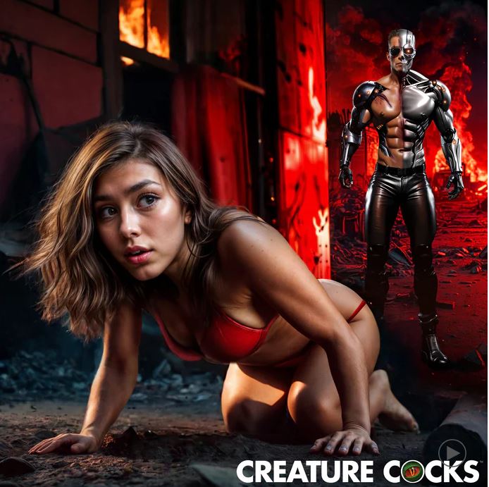 Creature Cocks Cyborg Cock Thrusting & Vibrating Silicone Dildo
