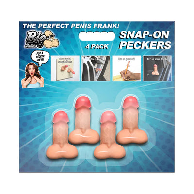Snap-On Peckers: Pack of 4 Mini Dildos