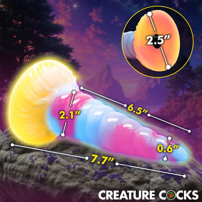 Unicorn Glow-in-the-Dark Vibrating Silicone Dildo by Creature Cocks