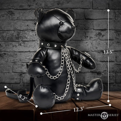 Master Series BDSM Bear Backpack in Black with Chain Restraints