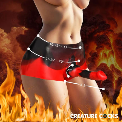 Creature Cocks Hell Hound Silicone Strap-On Dildo Shorts