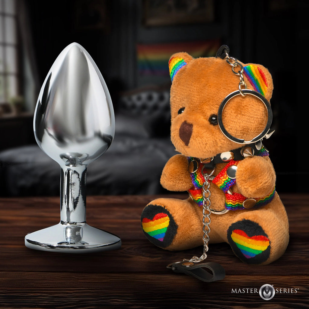 Pride Bondage Bear Keychain