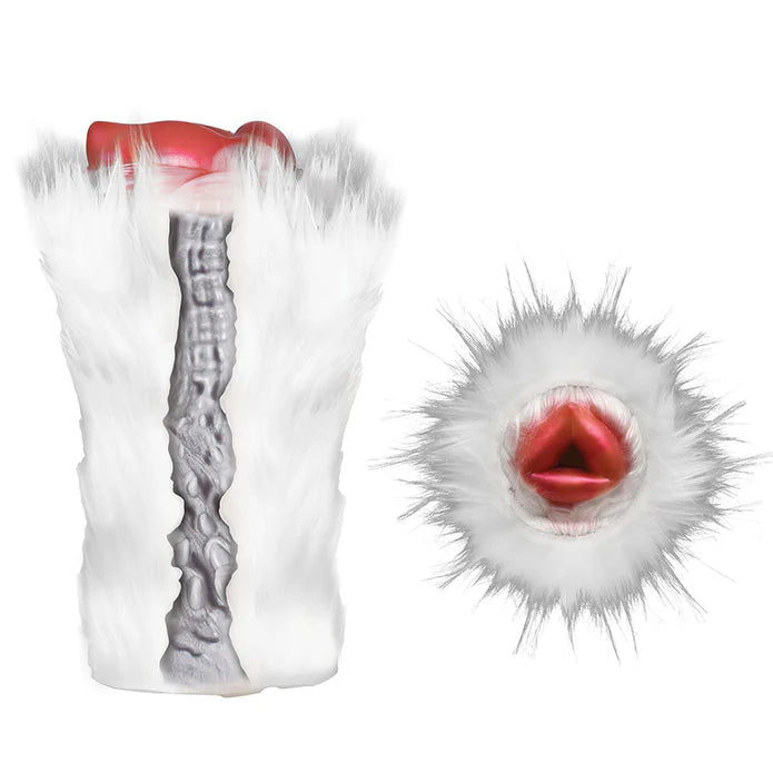 Snow She-Wolf Silicone Stroker by Creature Cocks