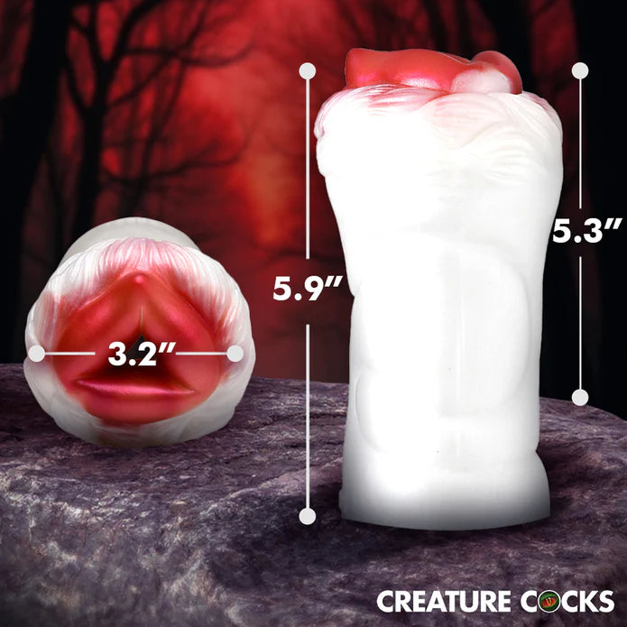 Snow She-Wolf Silicone Stroker by Creature Cocks