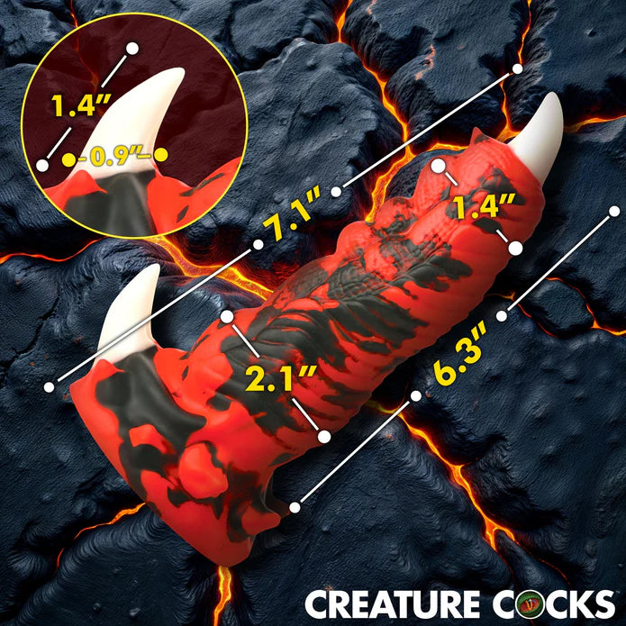 Red Talon Vibrating Silicone Dildo by Creature Cocks