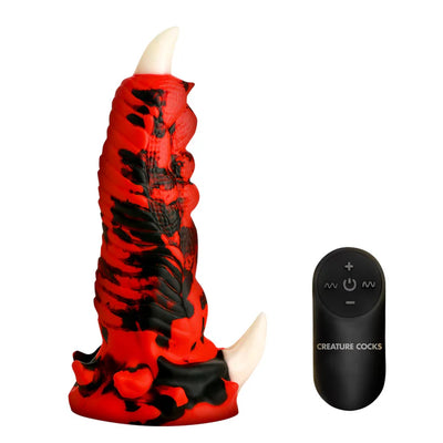 Red Talon Vibrating Silicone Dildo by Creature Cocks