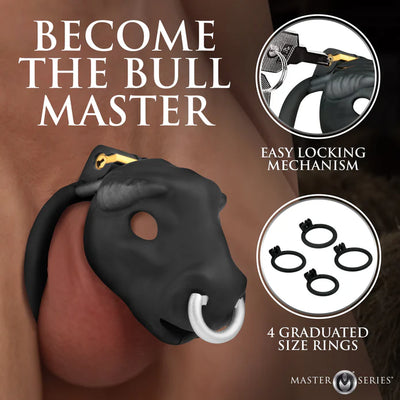 Master Series Bull Chastity Cage in Black