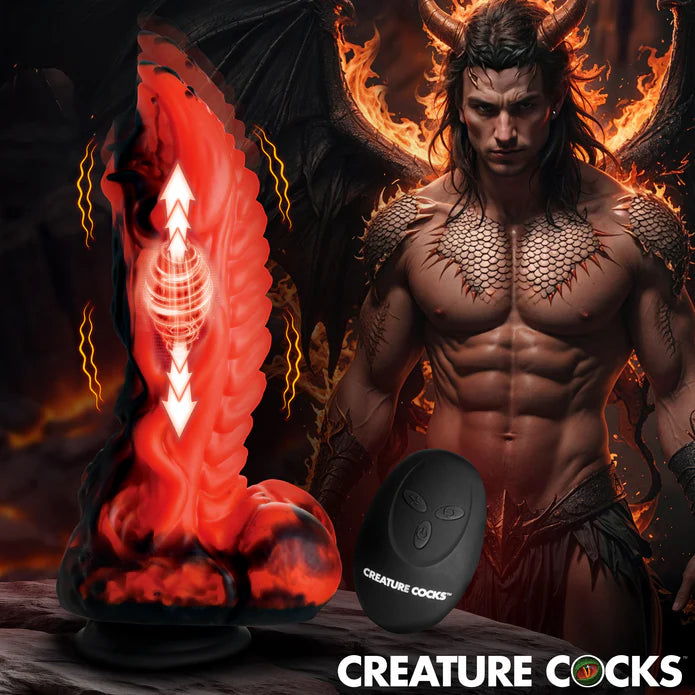 Dragon Thrust Thrusting & Vibrating Silicone Dildo by Creature Cocks