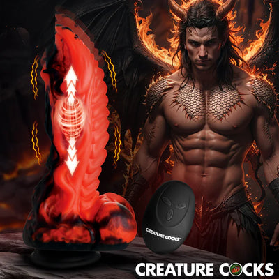 Dragon Thrust Thrusting & Vibrating Silicone Dildo by Creature Cocks