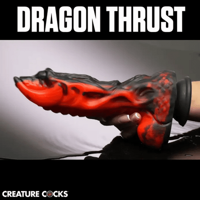 Dragon Thrust Thrusting & Vibrating Silicone Dildo by Creature Cocks
