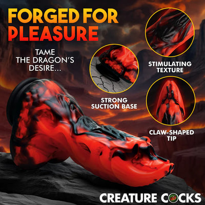 Dragon Thrust Thrusting & Vibrating Silicone Dildo by Creature Cocks