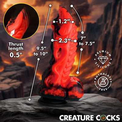 Dragon Thrust Thrusting & Vibrating Silicone Dildo by Creature Cocks