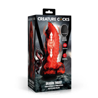 Dragon Thrust Thrusting & Vibrating Silicone Dildo by Creature Cocks