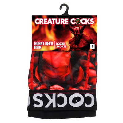 Horny Devil Printed Boxers by Creature Cocks
