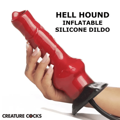 Hell Hound Inflatable Silicone Dildo by Creature Cocks