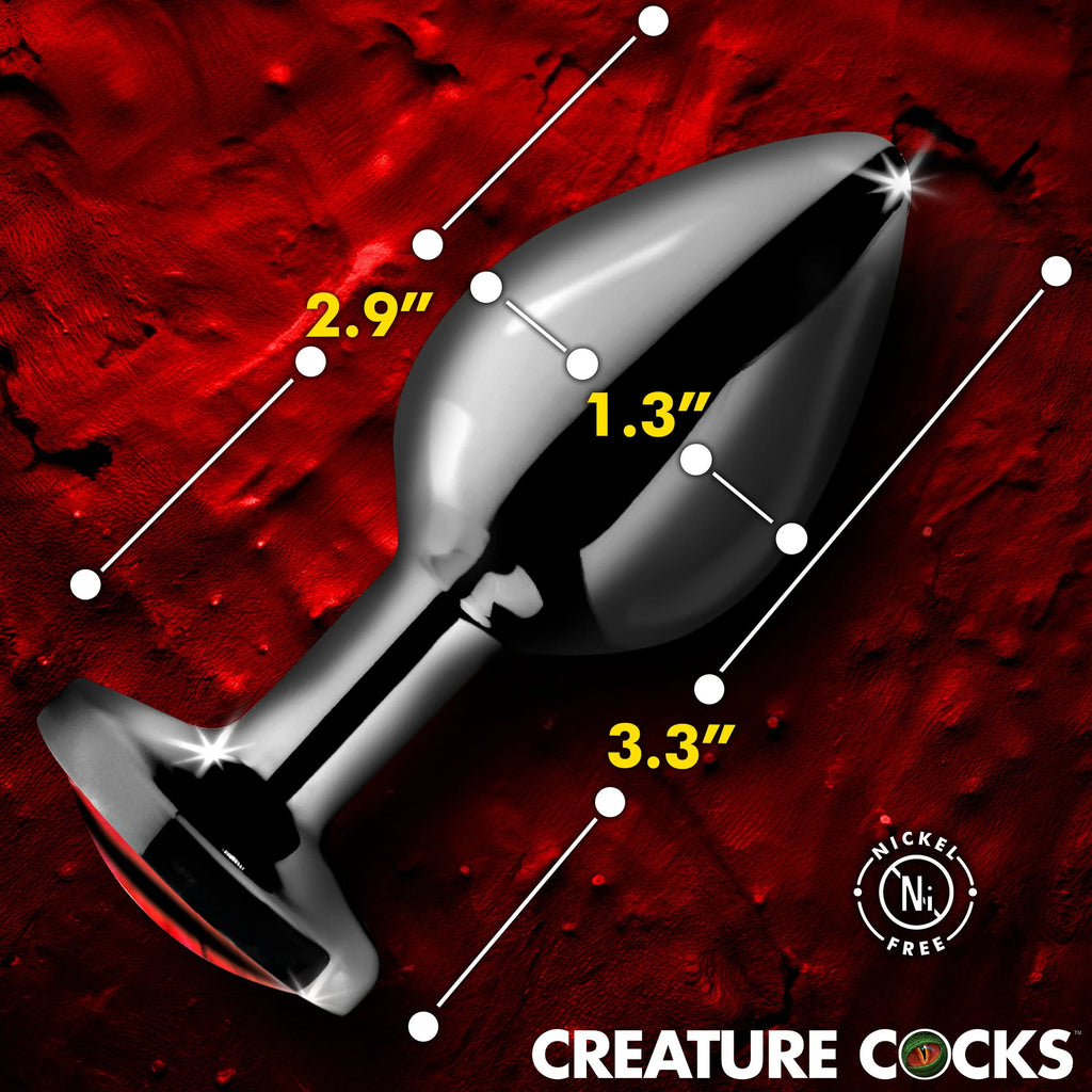Sinister Eye Red Eye Metal Butt Plug - Small by Creature Cocks