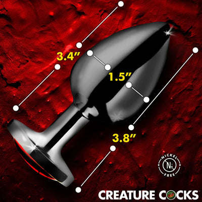 Sinister Eye Red Eye Metal Butt Plug - Large by Creature Cocks