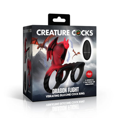 Dragon Vibrating Silicone Cock Ring by Creature Cocks
