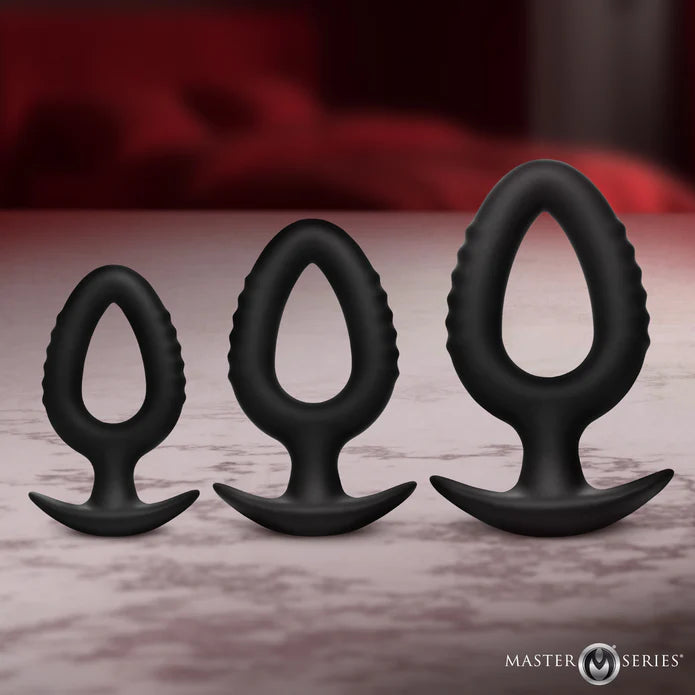 3 Piece Hollow Silicone Anal Trainer Set by Master Series