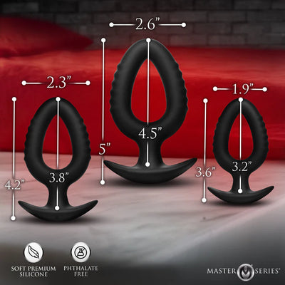 3 Piece Hollow Silicone Anal Trainer Set by Master Series