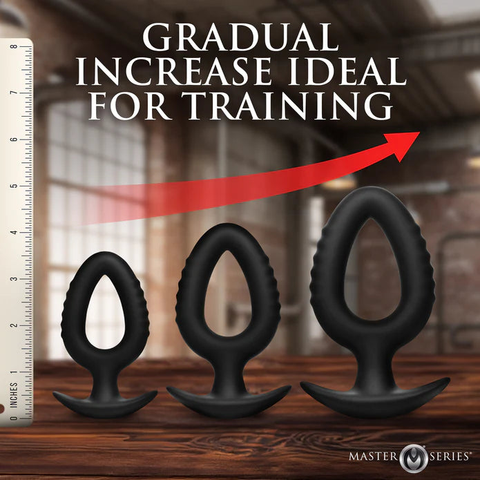 3 Piece Hollow Silicone Anal Trainer Set by Master Series