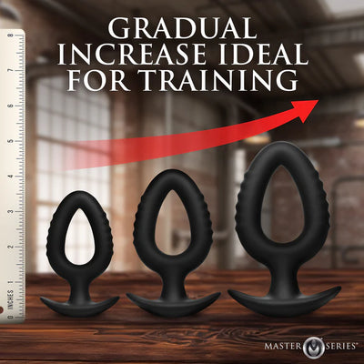 3 Piece Hollow Silicone Anal Trainer Set by Master Series