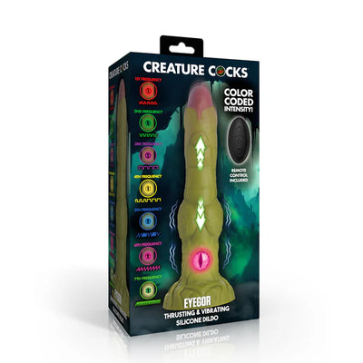 Eyegor Thrusting & Vibrating Silicone Monster Dildo by Creature Cocks