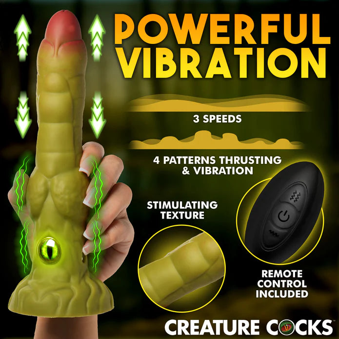 Eyegor Thrusting & Vibrating Silicone Monster Dildo by Creature Cocks